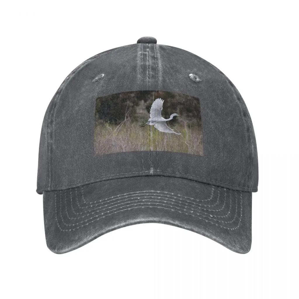 The Graceful Egret Baseball Cap F Kids Hat Golf Wear Mountaineering Golf Wear Unisex Womens