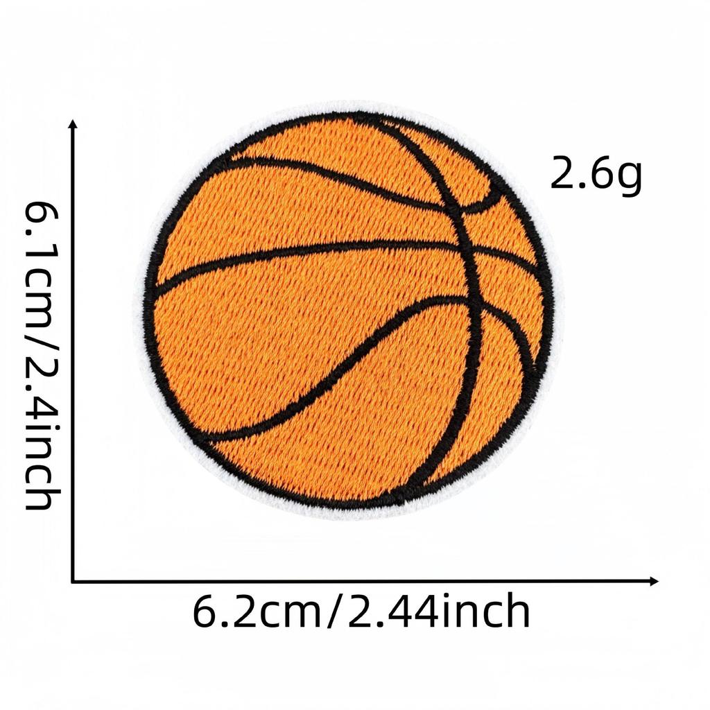 Sports Cartoon Basketball Embroidered Patch - Clothing Accessory Label