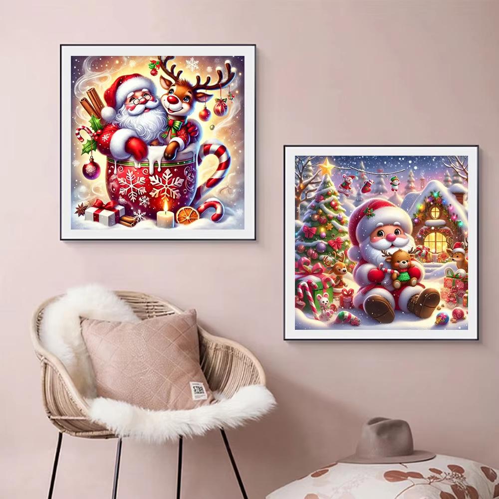 Santa Claus Diamond Painting New Arrivals 5D Diy Diamond Mosaic Snowman Cross Stitch Kits Cartoon Christmas Gift Wall Decor Art