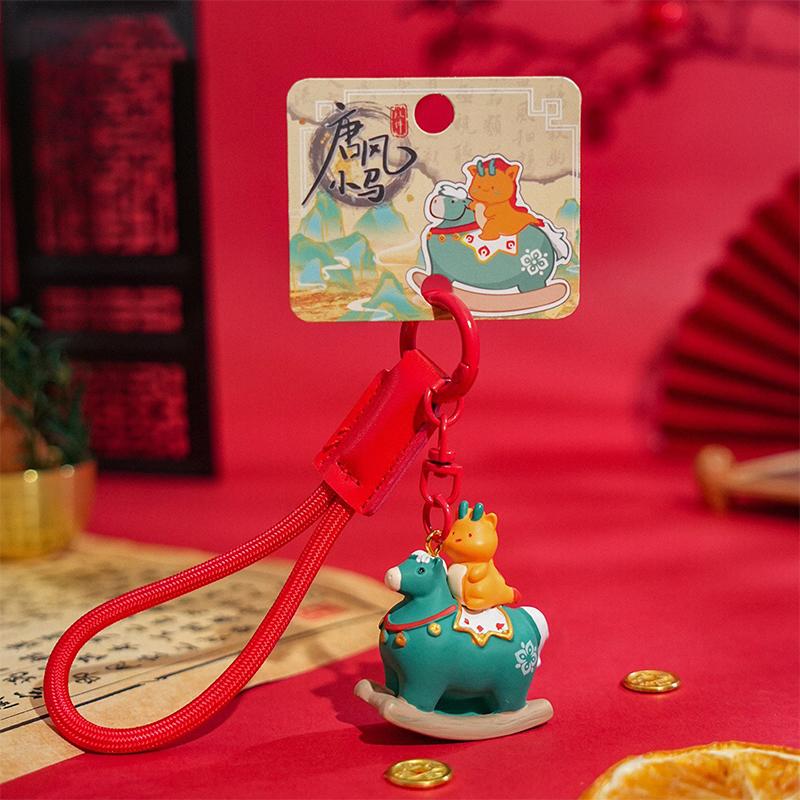 

2026 Year Of The Horse Mascot Keychain Cute Cartoon National Trend Zodiac Horse Keychain Couple Backpack Pendant New Year Gift A14