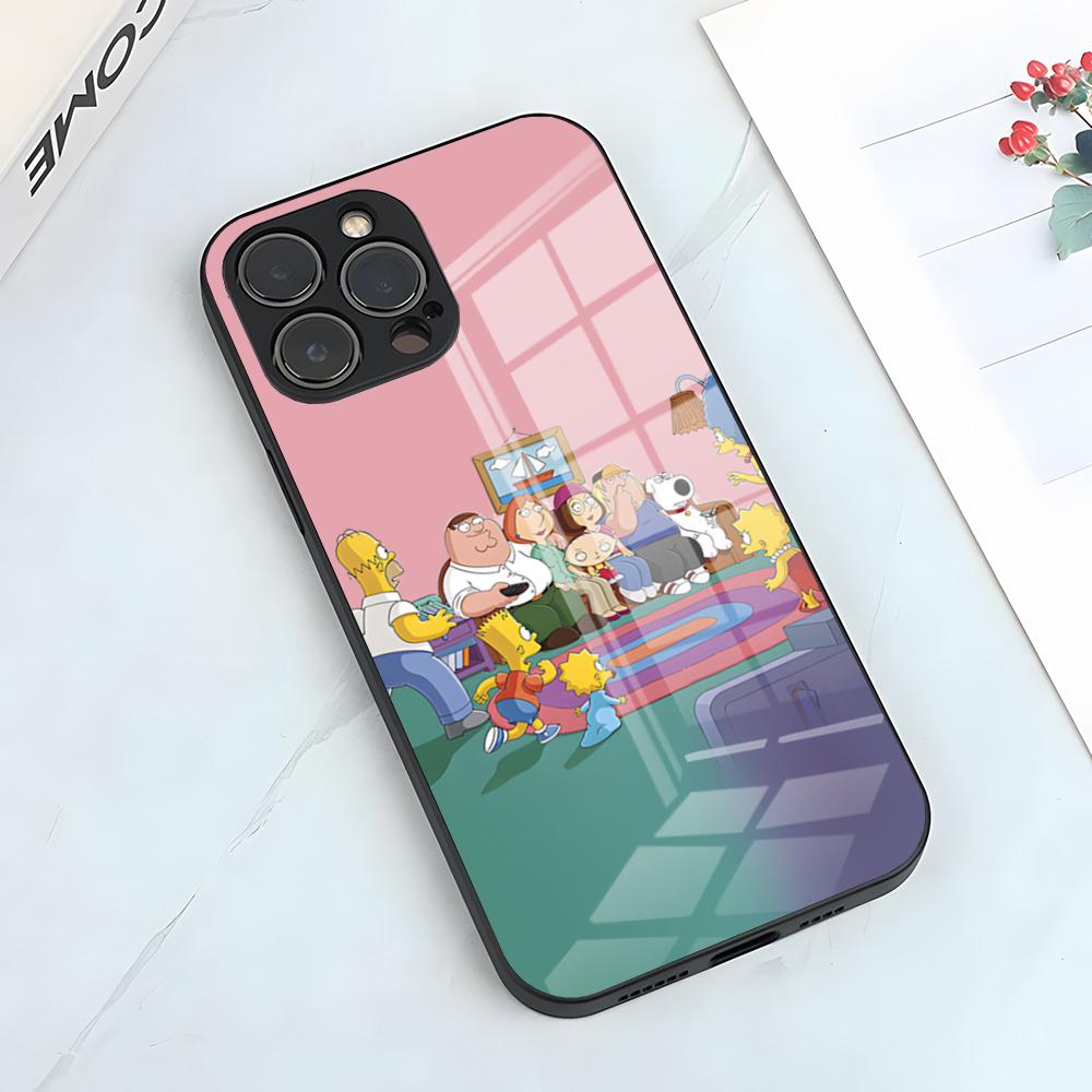 F-Familie Lustiger Kerl Handyhülle Für IPhone 17 Pro Max 15 Pro 16 14 Plus 12 13 Mini 11 Pro Stoßfeste Glasabdeckung