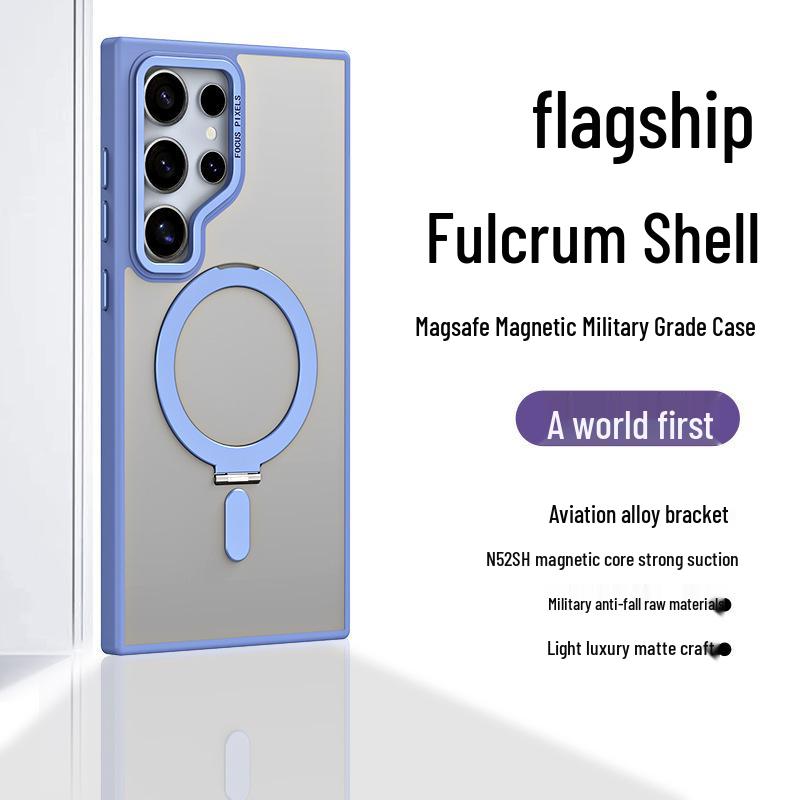 Samsung Galaxy S24 Ultra Magnetic Stand Case - Transparent, Anti-Drop Protection Galaxy S24 Plus