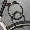 BENGGUO 5-stellige Zahlenschloss für Fahrräder, dickes Stahlkabel, Diebstahlschutz-Sicherheitsschloss mit Halterung