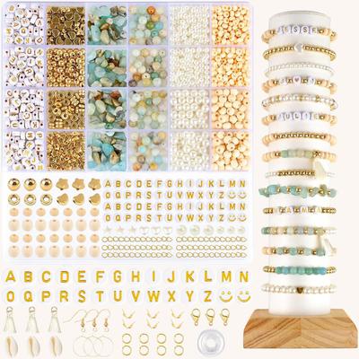 Amazonit Schmuck DIY Set: Modische Perlen für Armbänder & Halsketten
