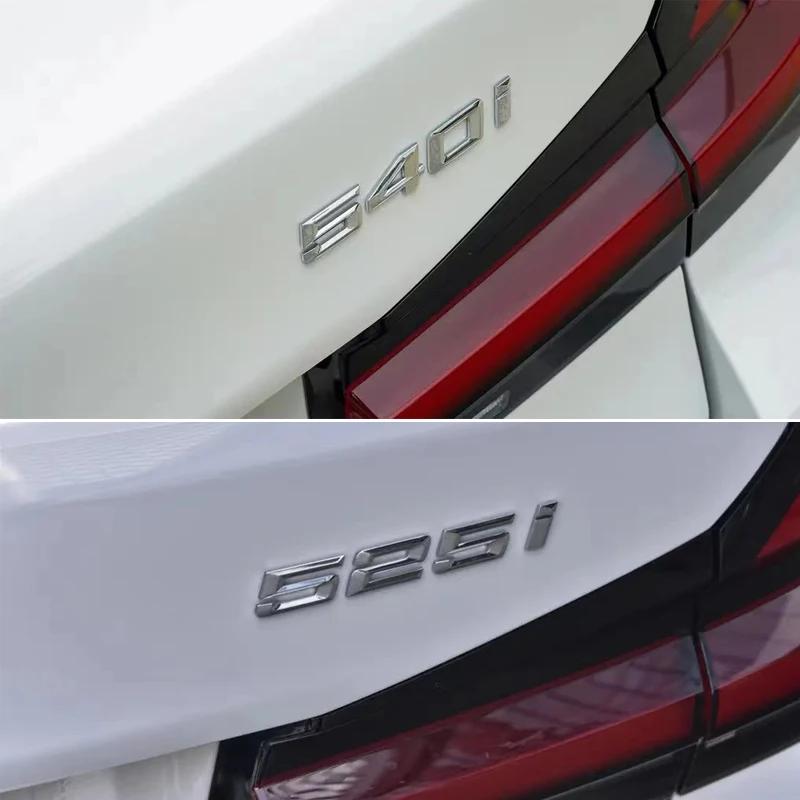 ABS Car Rear Trunk Letters Logo Badge Emblem Sticker For BMW 5 Series 520i 525i 528i 530i 535i 540i 523i E39 E60 E61 F10 F11 G30