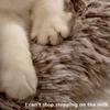Cozy Enclosed Cat House Round Fluffy Warm Soft Plush Cozy Indoor Nest With Non-Slip Bottom for Indoor Cat Or Small Dog