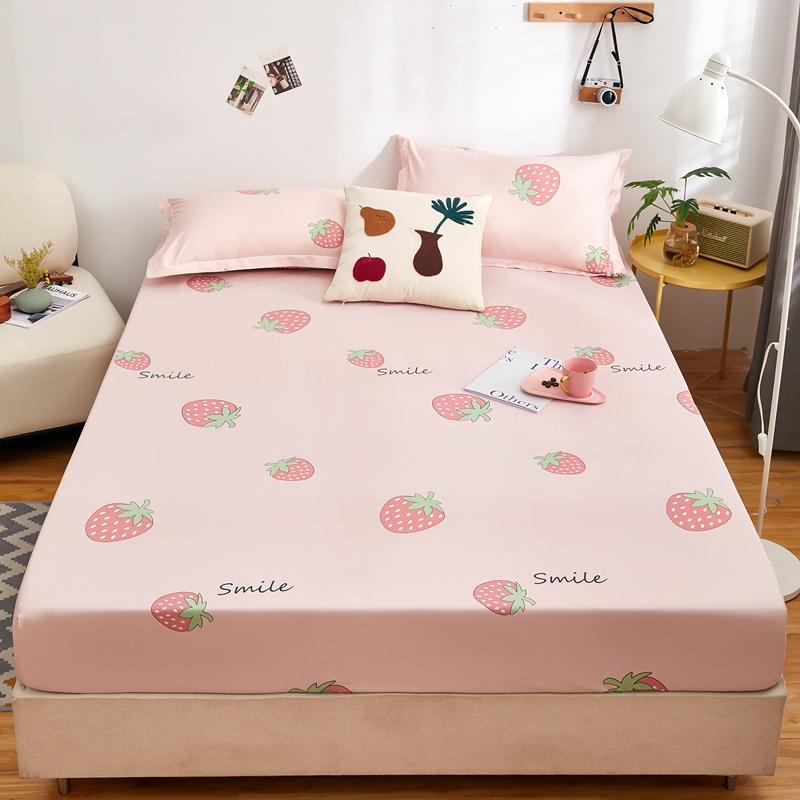 Waterproof Fitted Sheet Home Elastic Bedsheet Skin-friendly Bed Cover Sabanas Para Cama Floral Style Bed Linen(No Pillowcase)