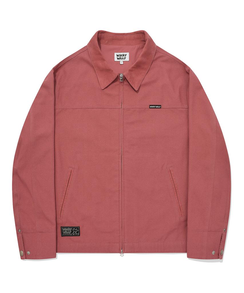 Wacky Willy Corduroy Color Block Work Jacket Pink