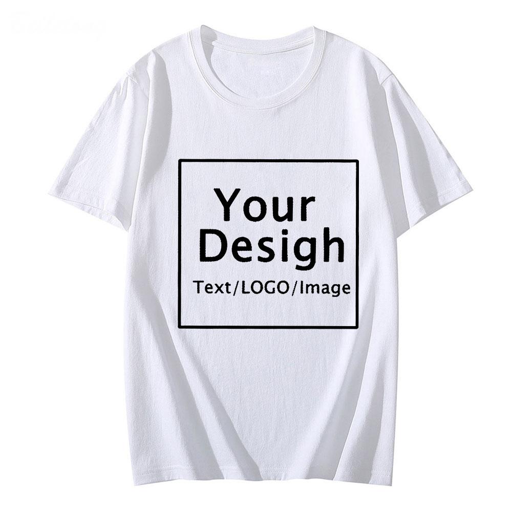 Customer Design T Shirts DIY02 Logo Image Print T-shirt 100% Cotton Short Sleeve Men Women Casual Clothing Vintage Tshirt