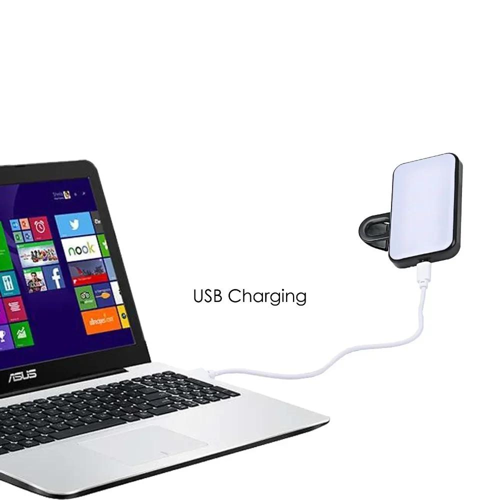 Mini Clip-on LED Selfie Light - Battery Powered Ring Light with Tripod for iPhone & Android