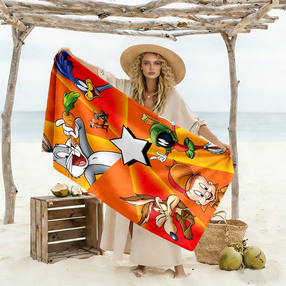 Looney Tunes Christmas soft beach towel Foldable summer vacation towel Bath Accessory Spiritual Gift