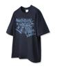 Nasyujeueol Grunge Painting Short Sleeve T-Shirt [Navy]
