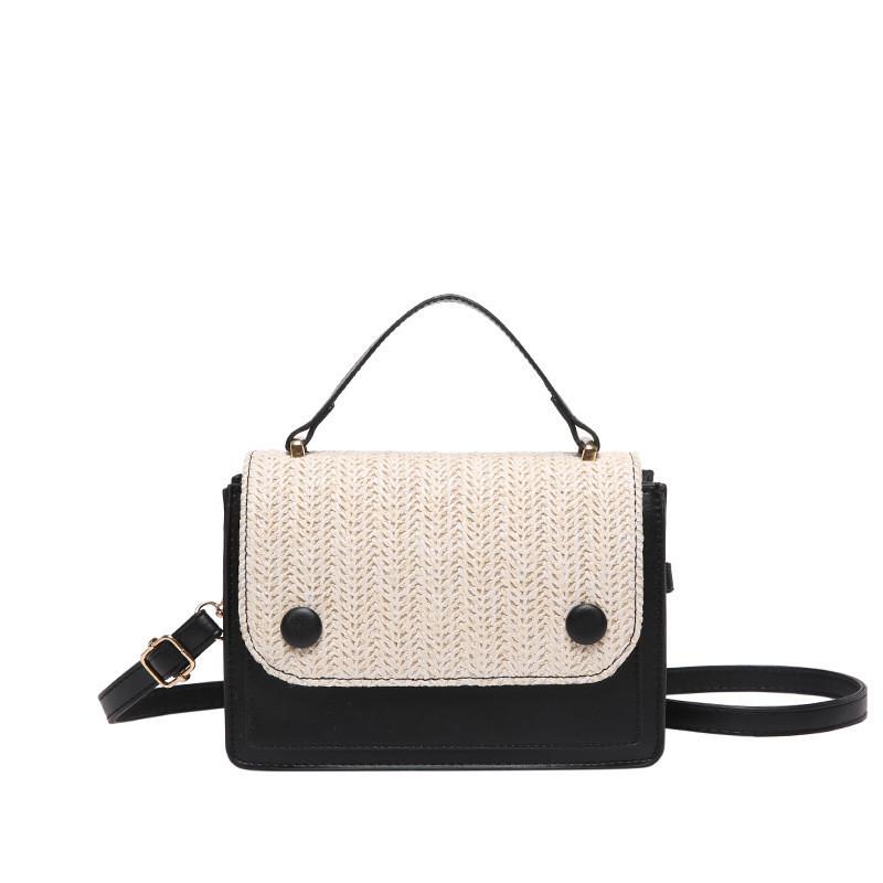 

Colorful Patchwork Fashion Handbag 2024 Summer New Stylish Casual Single Shoulder Crossbody Bag Texture Small Square Bag Trendy чёрный