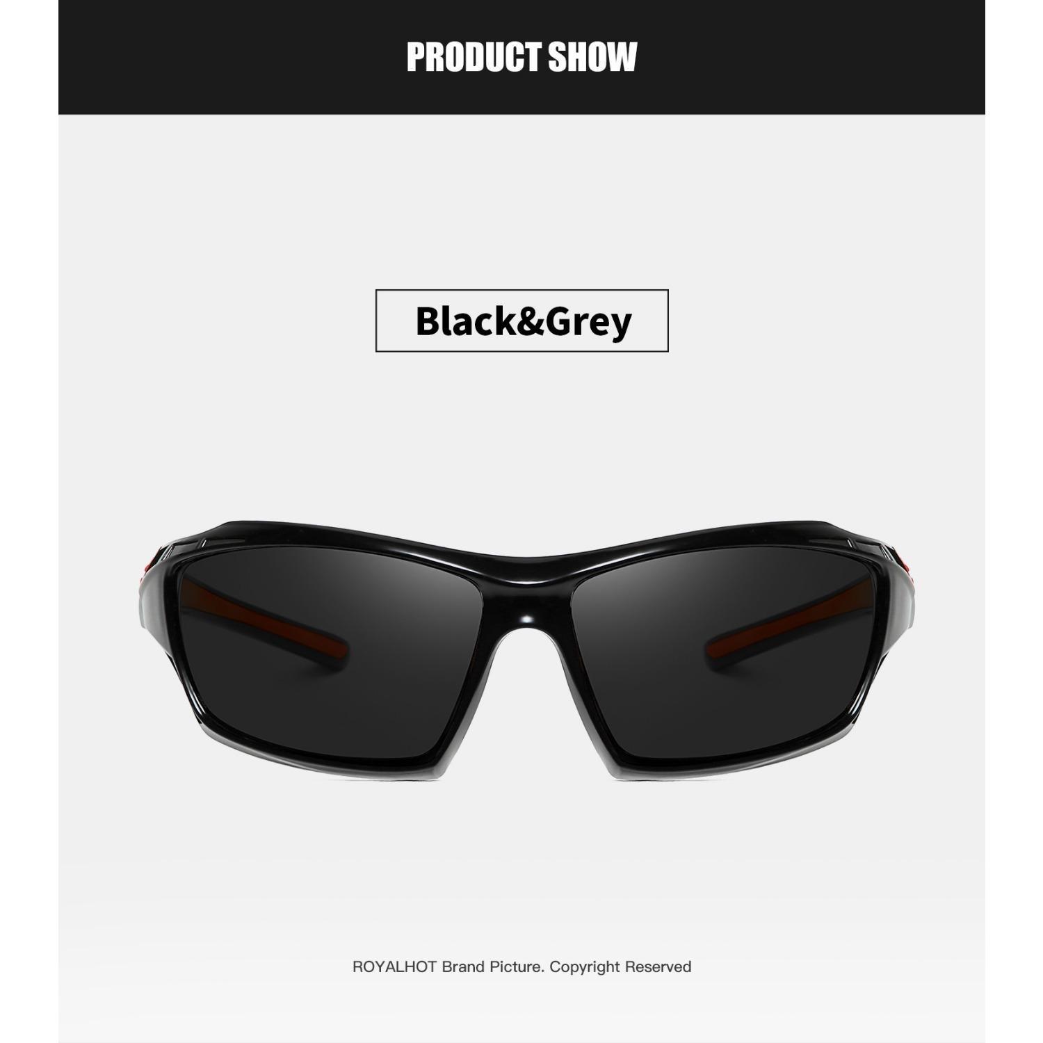 RoyalHot унисекс поляризационные новые спортивные солнцезащитные очки в стиле ретро — фото 9