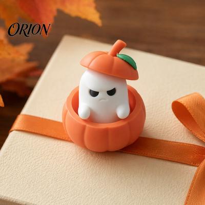 Halloween Ornament Ornament, 3D Printed Pumpkin Ghost Design Figure, Smooth Decor Mini Desktop Decoration for Scented Candles