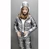 Winter Warme Glanzende Tweedelige Sets Dames Verdikte Donsparka's Jassen met Capuchon Pakken Joggingbroek Outfits
