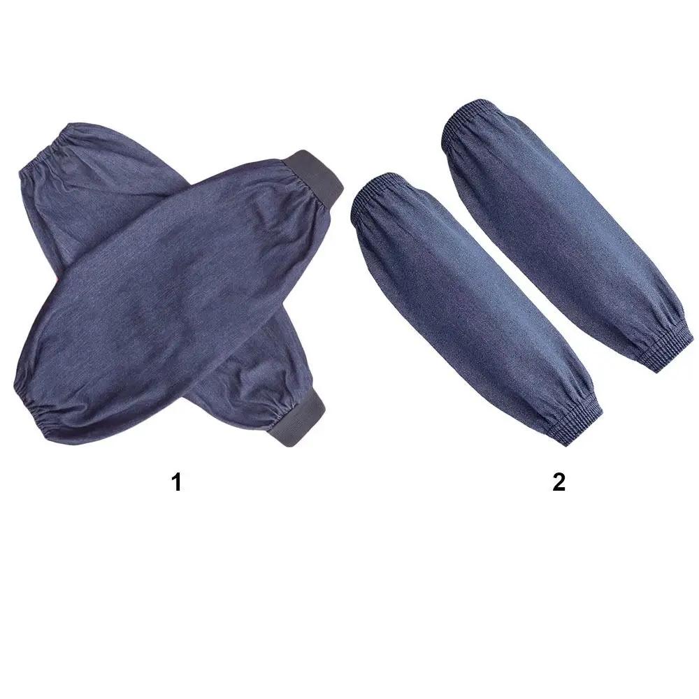 Dark Blue Arm Protective Sleeves Wear Resistant Antifouling Denim Lengthen Cuff Labour Protection Appliance Welder Protection