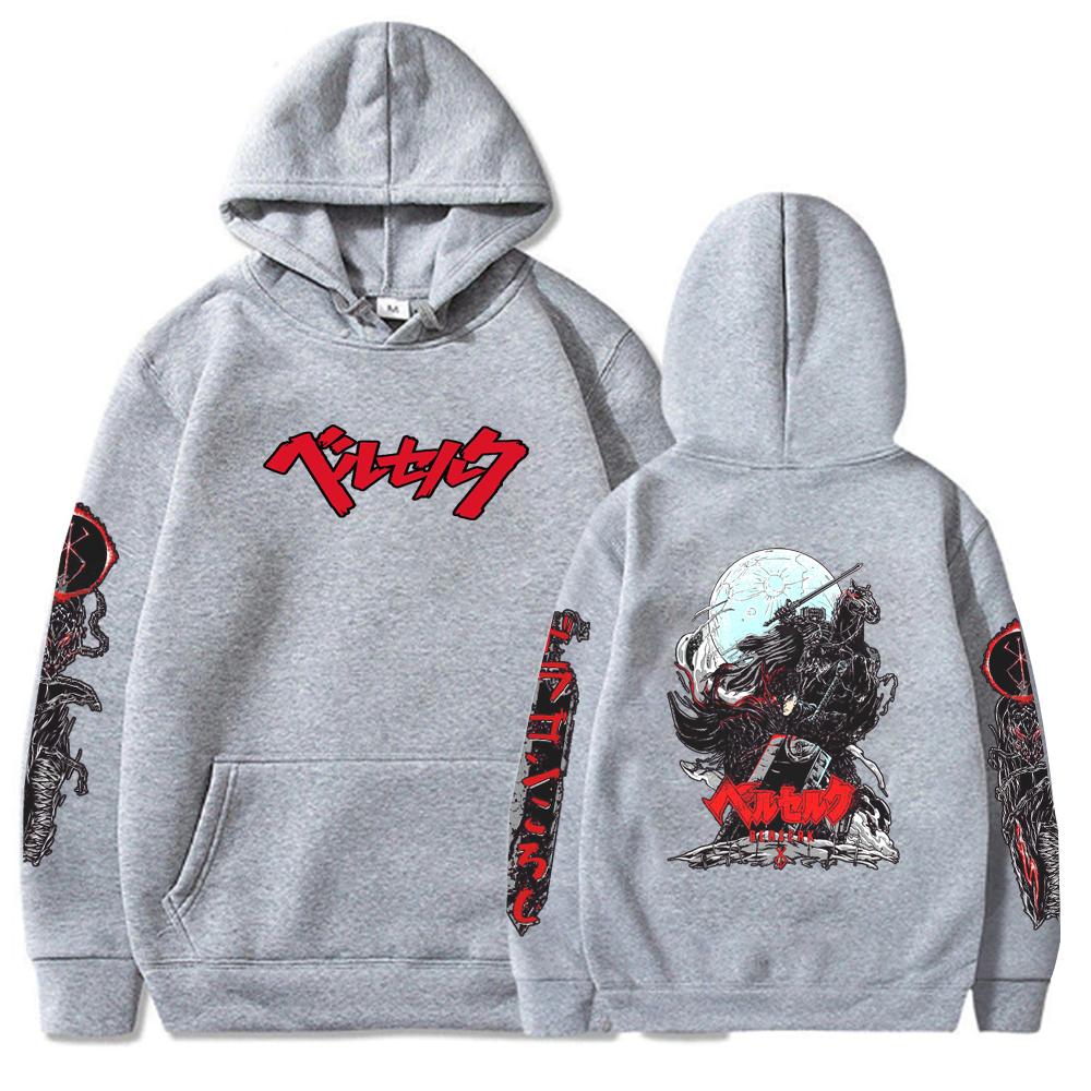 Anime Hoodie Berserk Hoodies Guts Pullovers Sweatshirts Tops Casual Hip Hop Streetwear Overside Hooded Pullover Unisex's Fashion Clothing