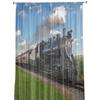 Train And Railway Travel Window Treatment Tulle Modern Sheer Curtains for Kitchen Living Room the Bedroom Curtains Decoration