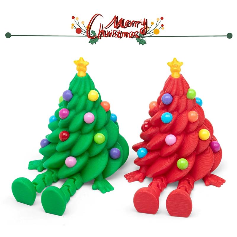 3D Printed Santa Claus Snowman Deer Ornaments Christmas Decoraitons Xmas Tree Desktop Ornament Home Decor New Year Gifts Navidad