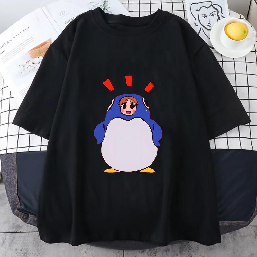 AzuUnisexga Daioh Chiyo Mihama Tshirts Women Summer Penguin Japanese Anime Tshirts 100 Cotton KawaiiCute Short Sleeve Streetwear