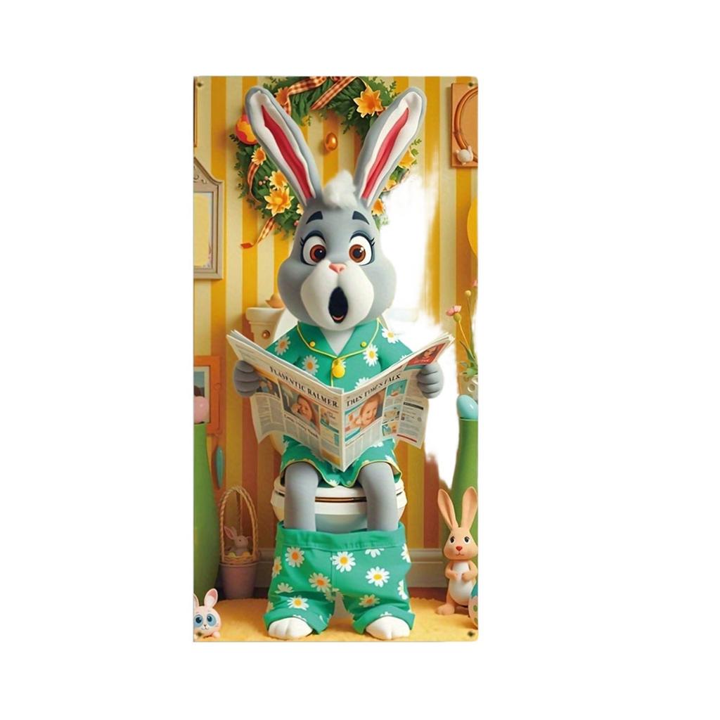 Ostern Türabdeckung Banner Osterei Tür Atmosphäre Türhängendes Vorhang Fahnenstoff