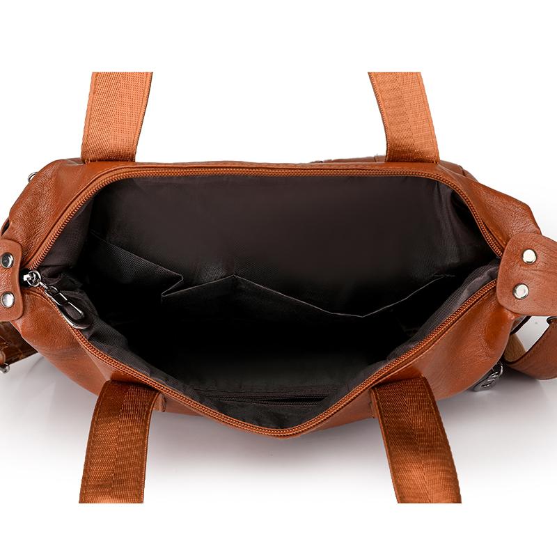 Women's Handbag Soft Leather Shoulder Bag Large Capacity Tote Bag