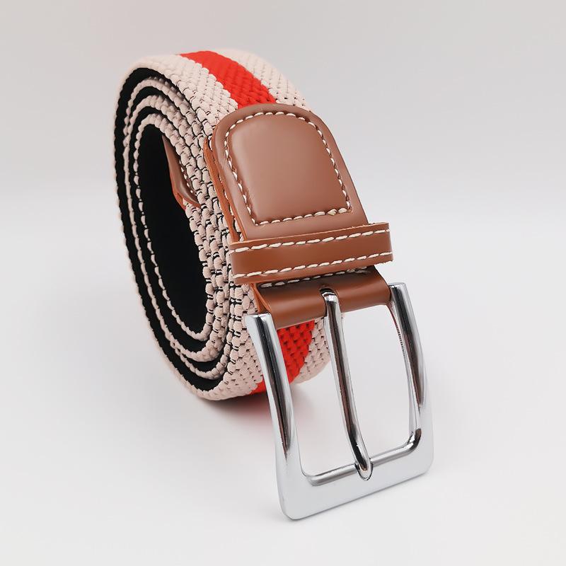 Small Elastic Braided Belt Elastic Student Canvas Belt Universal Style for Men and Women