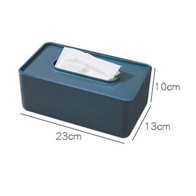 Waterproof Tissue Box Ganizer Blue Plastic Facial Paper Holder Desk Storage Dispenser Napkin Container Square Box