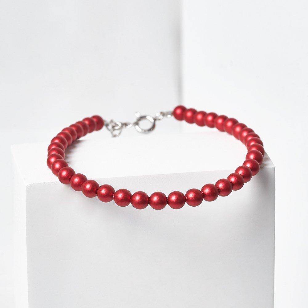 Silver925 Silky Red Pearl Bracelet