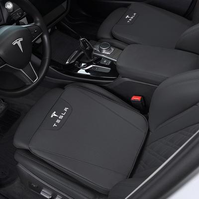 Car Seat Cushion Leather Soft Pad 6CM Thick Sponge Cushioning For Model-Y Model-3 Model-X Model-S Cybertruck Interior