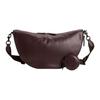 Hall Soft 45 Cierre Superior con Cremallera Diseño Bolso Cruzado de Cuero Bolsos Grandes para Mujer Marrón Arce CAH86-MPL