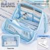 Nine-Layer Ita Bag Pencil Case - Large Capacity, Stylish, DIY, Girl's Trend, Simple Stationery Box