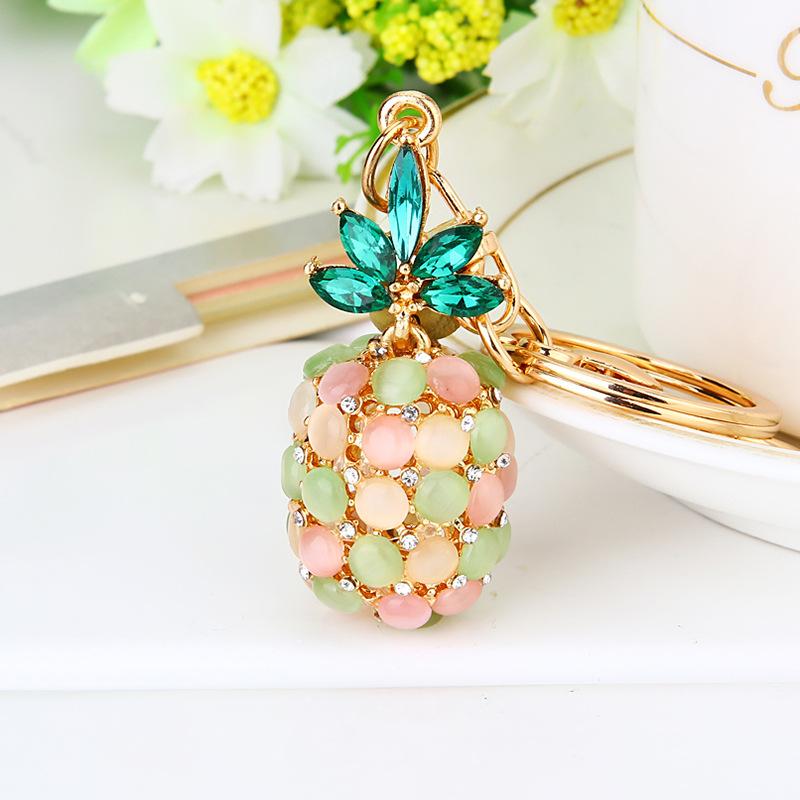 Söta Vattenmelon Frukter Nyckelringar För Kvinnor Och Män Guld Färg Nyckelring Skolväska Hänge Accessoarer Smycken porte clef