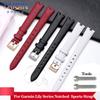 For Garmin Genuine Genuine Leather Strap for Women Lily Notch Watchband Series Intelligent Sports Soft Plain Watch Band 14mm