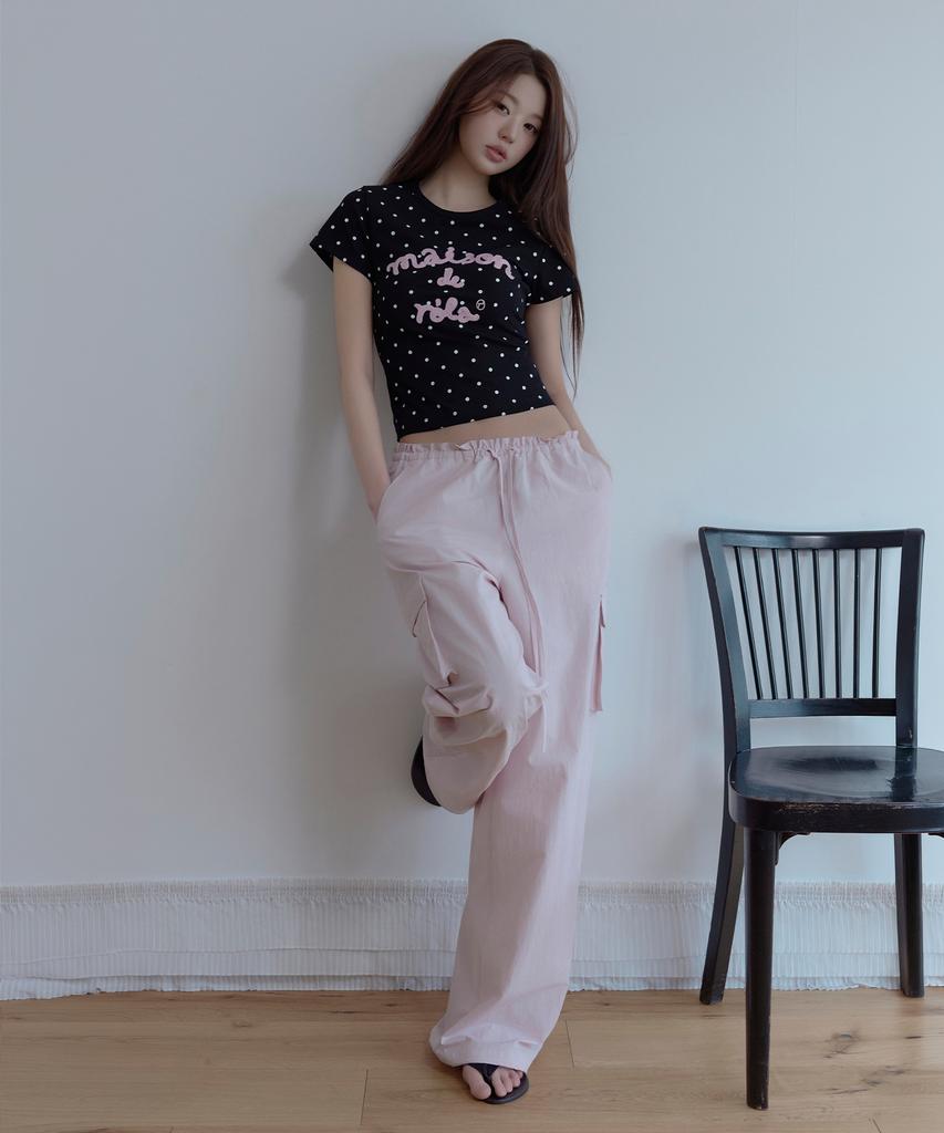 ROLAROLA Parachute Cargo Pants Pink