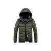 Lightweight Ribs and Cotton Jacket for Men's Winter Graphene Removable Cap Thickened Contrast Jacket for Men