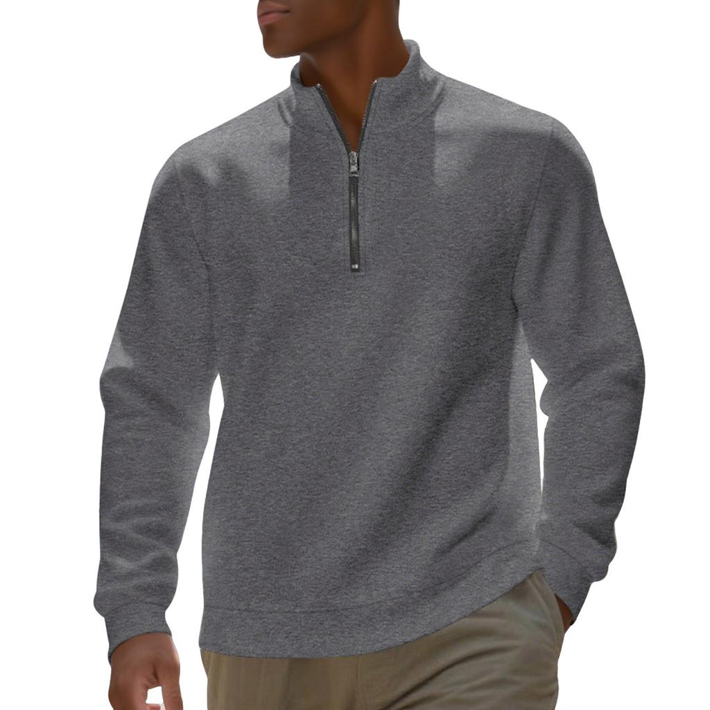 Men's  Half Zipper  Standing Collar  Keep Warm  Base Layer Shirt  Hoodie