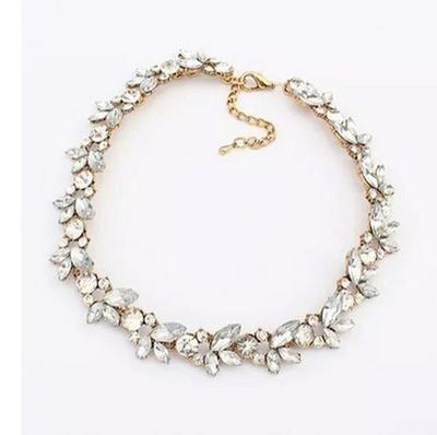 Elegant Wheat Flower Gemstone Necklace for Women - Style X022