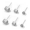 20pcs/lot Stainless Steel Stud Earring Base Settings Fit 4 5 6 8mm Cubic Zircon Stones DIY Jewelry Making Earrings Accessories