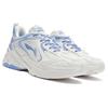 Li Ning Cushioning Slip Resistant Abrasion Resistant Low top Running Shoes Women's White Blue ARLS008-2