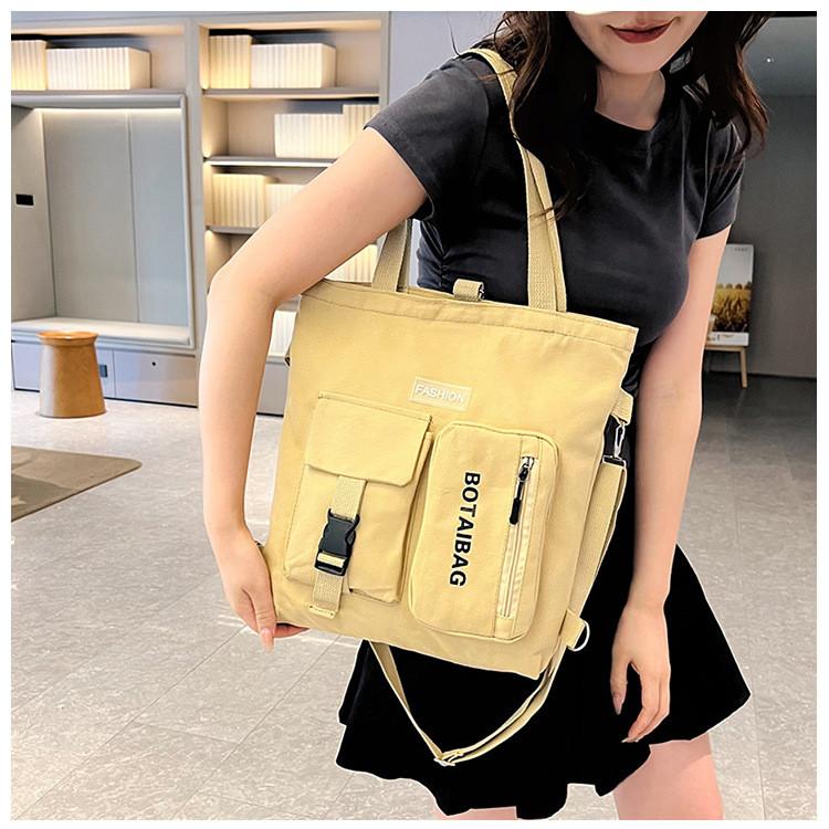 Canvas Tote Bag For Women Large Capacity Casual Shoulder Crossbody Urban Style