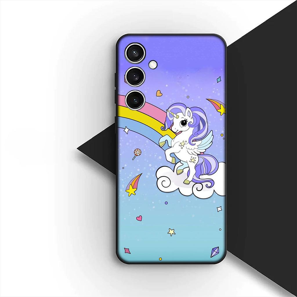 Cover for Samsung Galaxy S24 S25 S23 FE Ultra Plus S7 Edge S25+ S23+ A56 5G Casing Silicone Phone Case Unicorn Horse Wallpaper