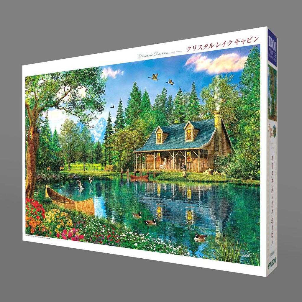APPLEONE 1000-768 Crystal Lake Cabin (Dominic Davison) 1000-Piece Jigsaw Puzzle (75 x 50 cm) Made in Japan