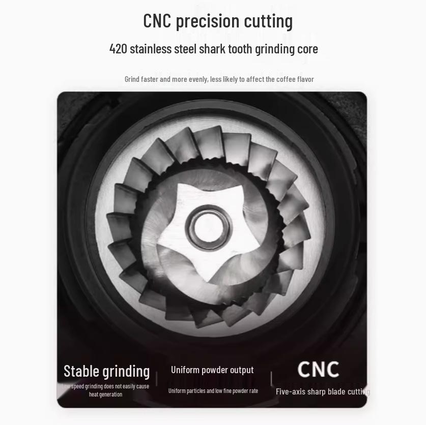 Adjustable Coarseness Italian Pour Over Commercial Coffee Grinder - Minimalist Style