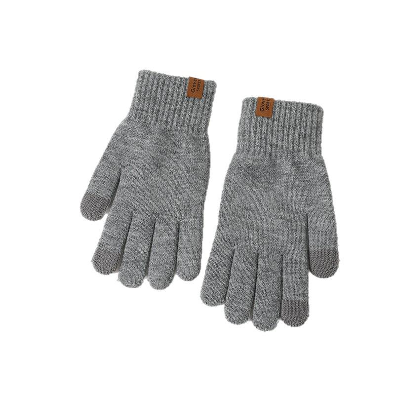 Men's Winter Wool Gloves: Touchscreen, Warm, Korean Style for Cycling & Cold Protection