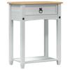 Mesa Consola Blanca 55 x 35 x 73 cm Madera de Pino Macizo