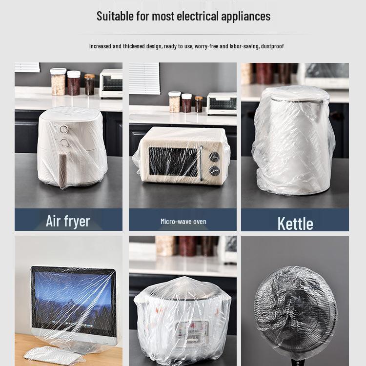 Universal Disposable Transparent Dust Cover for Kitchen Appliances
