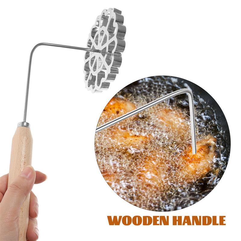 Aluminum Alloy Non-Stick Pancake Molds Frying Mold Rosette Cookie Waffle Snack Mold Shredded Carrot Cookie Kitchen Baking