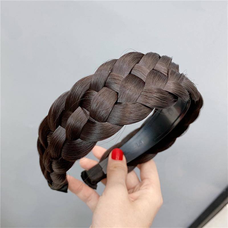 

5 см Роскошные Широкие Женские Плетеные Повязки для Волос Мягкая Атласная Ткань Плетеная Повязка на Голову Мода Женская Повседневная Вечерняя Головной Убор Аксессуары для Волос